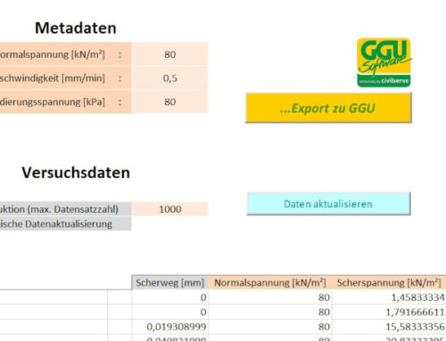 Neue Export-Funktion zu GGU-DirectShear verfügbar